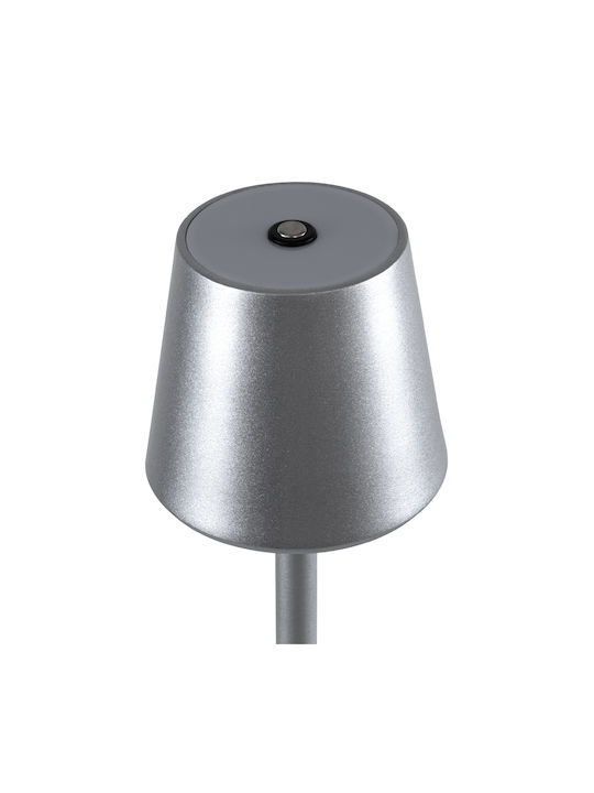GloboStar Nega Outdoor Floor Lamp LED for Exterior Space 2.2W with Warm White Light IP44 Silver