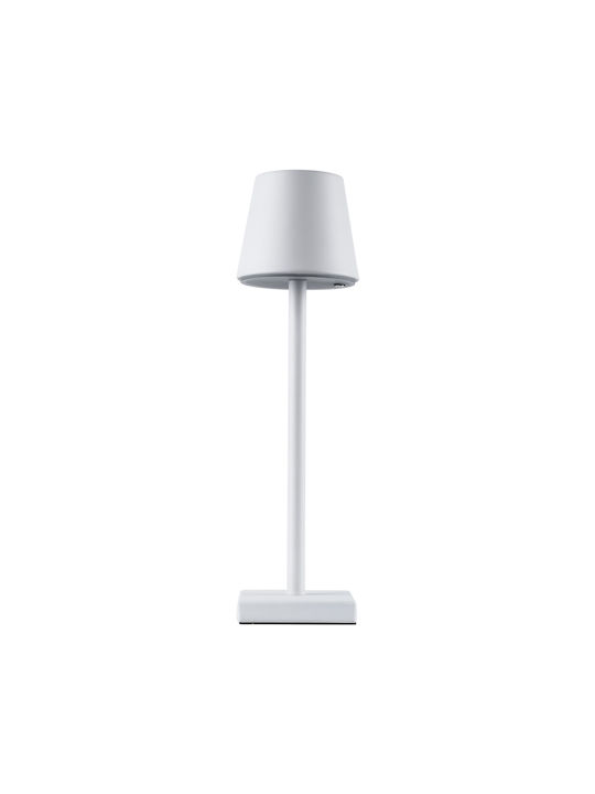 GloboStar Nega Outdoor Floor Lamp LED 2.2W with Warm White Light IP44 White