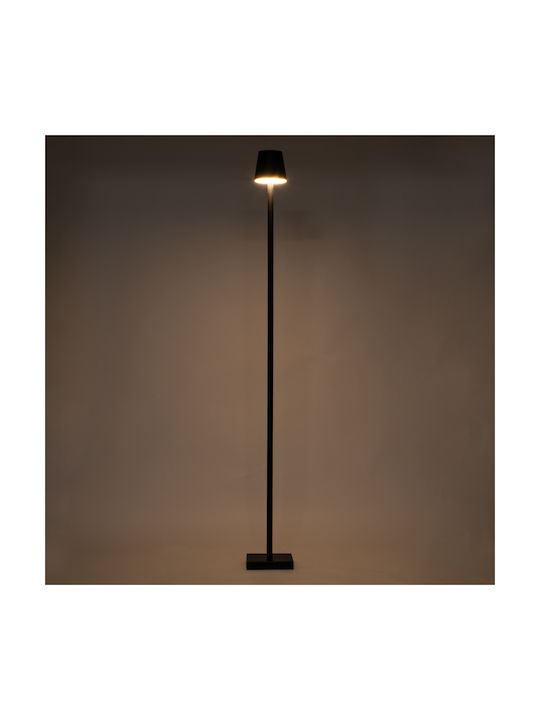 GloboStar Nega Outdoor Floor Lamp LED 2.2W With Warm White Light IP44 Black