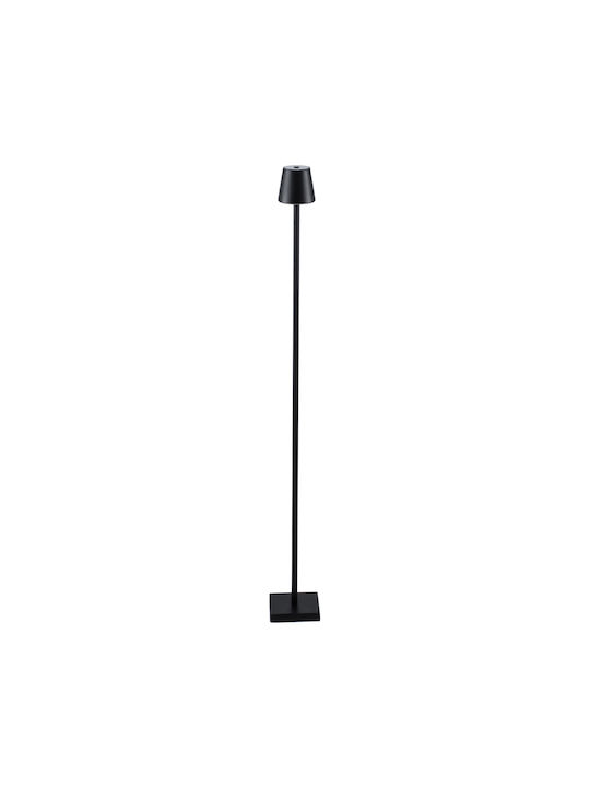 GloboStar Nega Outdoor Floor Lamp LED 2.2W With Warm White Light IP44 Black