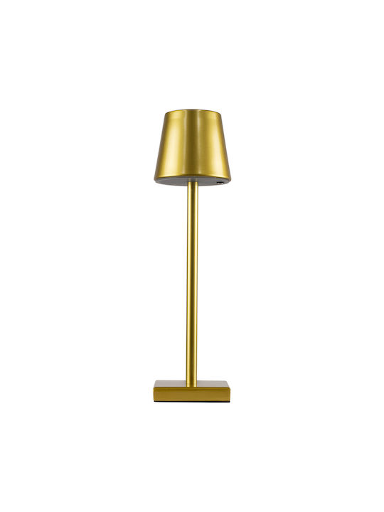 GloboStar Nega Outdoor Desktop LED Lamp 2.2W with Warm White Light IP44 Gold