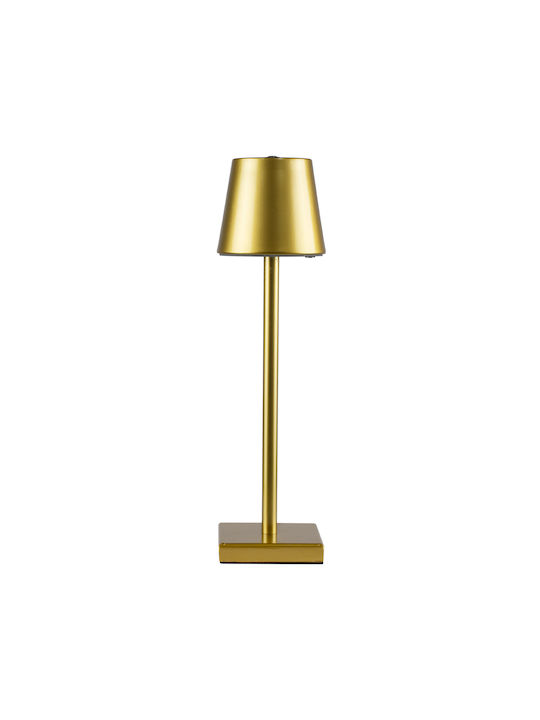 GloboStar Nega Outdoor Desktop LED Lamp 2.2W with Warm White Light IP44 Gold