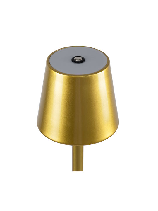 GloboStar Nega Outdoor Floor Lamp LED for Outdoor Space 2.2W with Warm White Light IP44 Gold