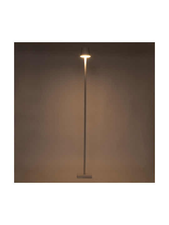 GloboStar Nega Outdoor Floor Lamp LED 2.2W with Warm White Light IP44 White