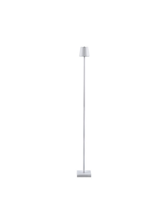GloboStar Nega Outdoor Floor Lamp LED 2.2W with Warm White Light IP44 White