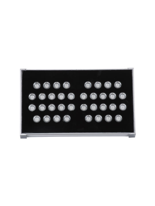 GloboStar Flood-Tena Outdoor Floor Lamp LED Wall Washer 72W RGBW IP65 Silver