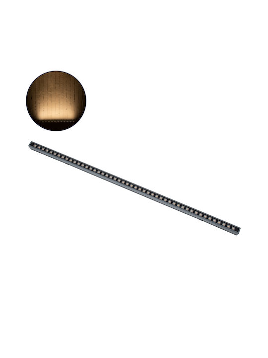 GloboStar Digi-Bar Lampă De Podea Pentru Exterior LED Mașină De Spălat Pe Perete 12W Cu Lumină Alb Cald IP65 Gri