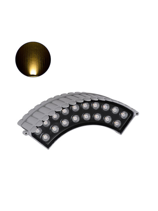 GloboStar Treelight Jina Outdoor Floor Lamp LED Wall Washer 18W with Warm White Light IP67 White