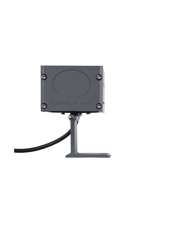GloboStar Flood-Dany Lampă De Podea Pentru Exterior LED Mașină De Spălat Pe Perete 24W Cu Lumină Alb Cald IP65 Gri