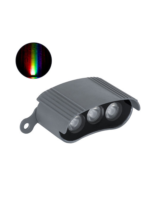 GloboStar Treelight Zina Външна Стояща Лампа LED Стенна Пералня 3W RGBW IP65 Сива