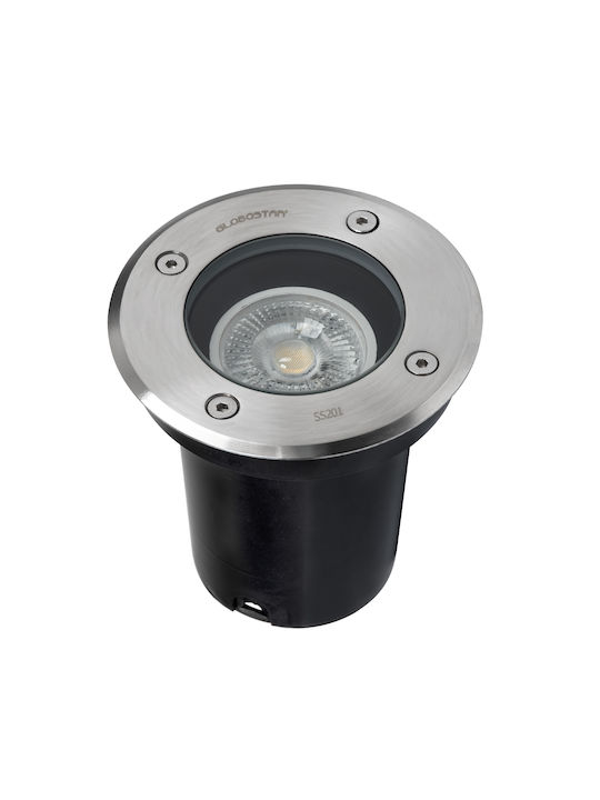 GloboStar Floor Spot IP68 for GU10 Socket Silver