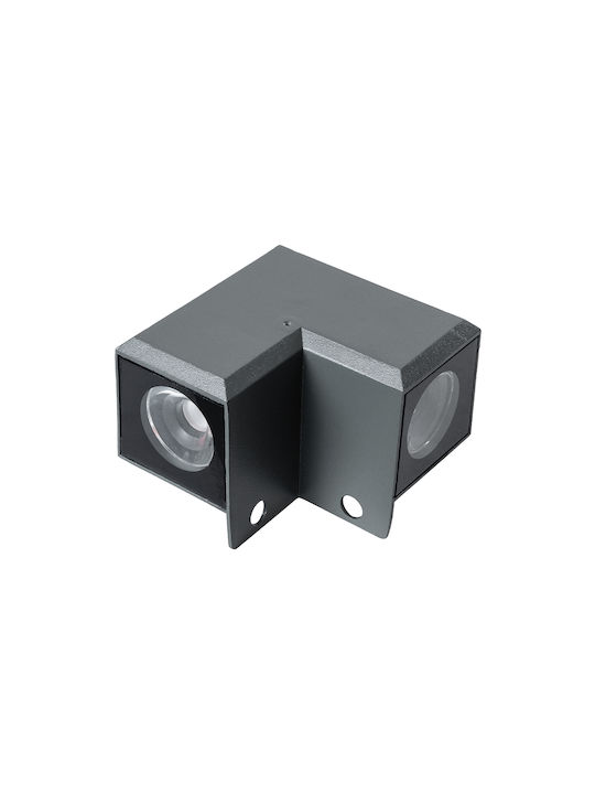 GloboStar Walllightdona Lampă De Podea Pentru Exterior LED Mașină De Spălat Pe Perete 10W Cu Lumină Bianco Reglabilă IP66 Portocalie
