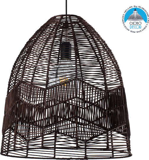 GloboStar Aloha Lustră Maro cu frânghie pentru Dulie E27 45x43x46cm.