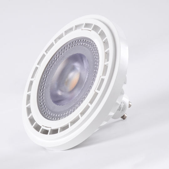 GloboStar LED Bulb 15W 70mm for Socket GU10 and Shape AR111 Warm White 1650lm
