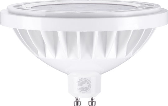 GloboStar LED Bulb 12W 70mm for Socket GU10 and Shape AR111 Warm White 1320lm Dimmable