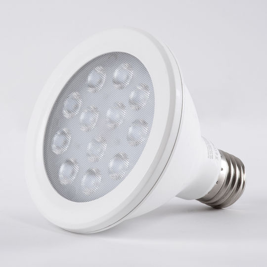 GloboStar LED Bulb 12W 95mm for Socket E27 and Shape PAR30 Warm White 1320lm