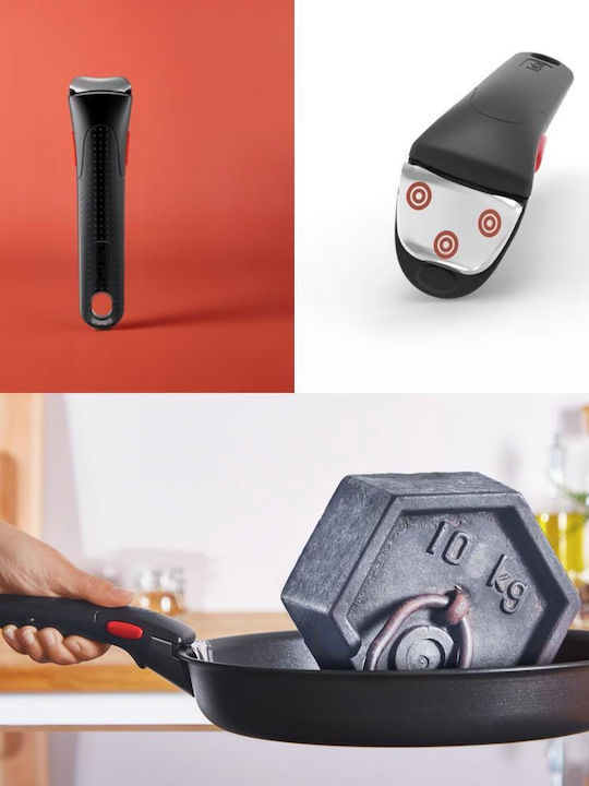 Tefal Ingenio Essentials Set De Vase De Gătit Din Aluminiu Negru Cu Acoperire Antiaderent 3 Piese