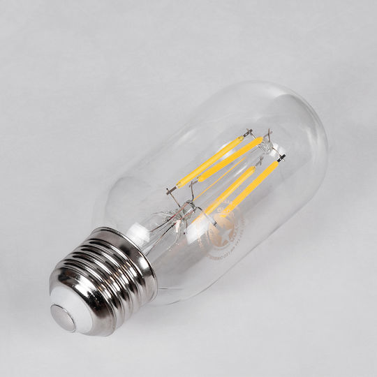 GloboStar LED Bulb 4W 110mm for Socket E27 and Shape T45 Natural White 440lm Dimmable