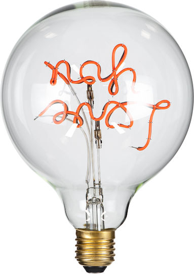 GloboStar LED Bulb 4W 180mm for Socket E27 and Shape G125 Red 340lm Dimmable