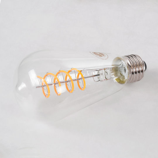 GloboStar LED Bulb 6W 145mm for Socket E27 and Shape ST64 Warm White 510lm Dimmable
