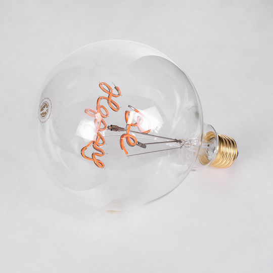 GloboStar LED крушка 4W 180mm за фасунга E27 и форма G125 Розов 340лм Димируем