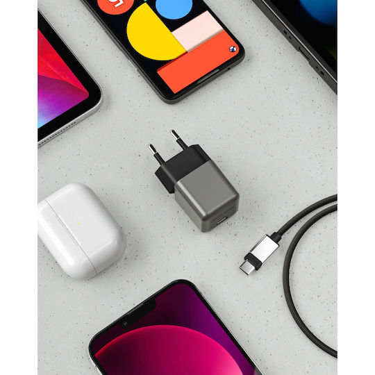 Alogic GaN Kabelloser Ladegerät mit USB-C Ausgangsanschluss 30W Stromlieferung Schwarz (1X30 Rapid Power)