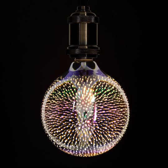 GloboStar Galaxy Extreme Glass LED крушка 5W 180mm за фасунга E27 и форма G125 Топло бяло 300лм