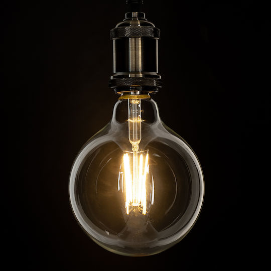 GloboStar Edison Retro Λάμπα LED 8W 180mm για Ντουί E27 και Σχήμα G125 Θερμό Λευκό 880lm Dimmable
