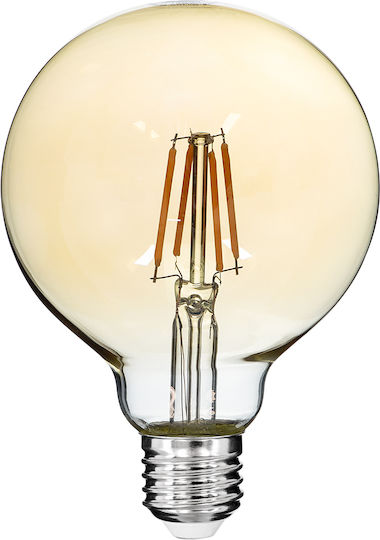 GloboStar LED-Lampe 4W 137mm für Fassung E27 und Form G95 Warmes Weiß 420lm Dimmbar