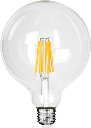 GloboStar LED-Lampe 7W 138mm für Fassung E27 und Form G125 Warmes Weiß 1470lm
