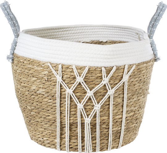 GloboStar Artificial Garden Sardinia Κασπώ Macrame Μπεζ με Βάση 25x25x20εκ.