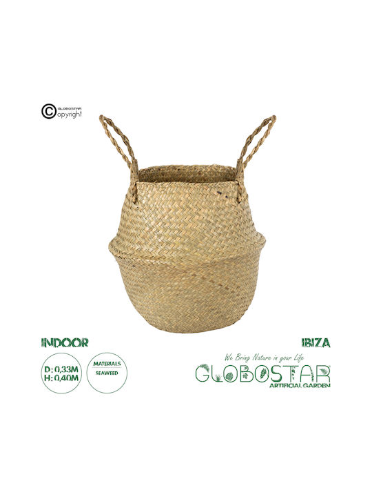 GloboStar Ibiza Planter Wicker Beige 33x33x40cm.