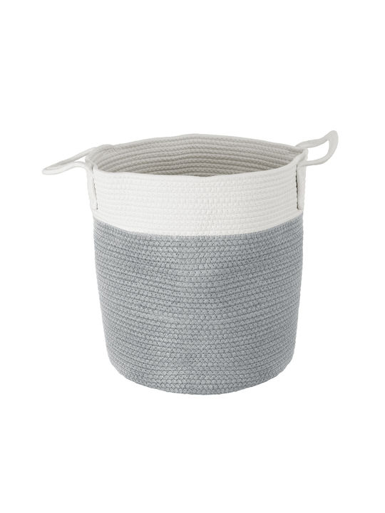 GloboStar Kastellorizo Planter Fabric Gray with Stand 35x35x40cm.