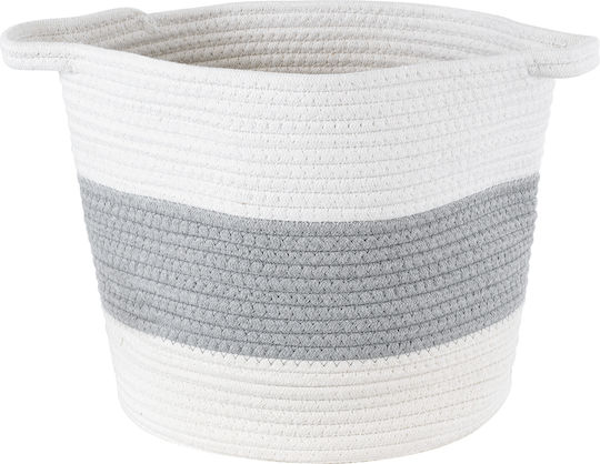 GloboStar Kefalonia Planter Wicker Gray with Stand 30x30x30cm.