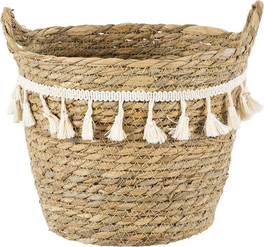 GloboStar Santorini Κασπώ Macrame Μπεζ με Βάση 20x20x20εκ.