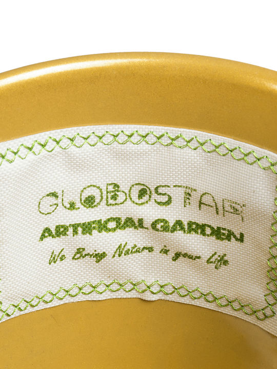 GloboStar Nisyros Suspendat Ghiveci Metalic Auriu 16x16x52εκ.