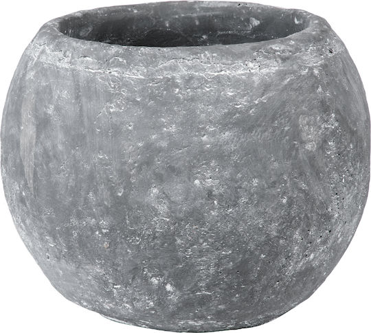 GloboStar Alonissos Planter Concrete Gray with Stand 18.5x18.5x14.5cm.