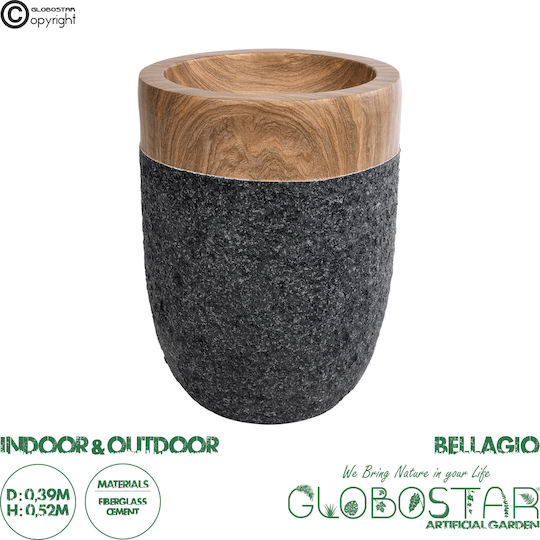 GloboStar Κασπώ Πολυεστερικό Μαύρο 39x39x52εκ.