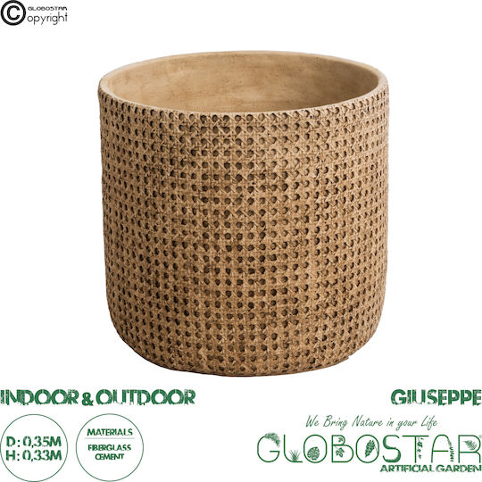 GloboStar Artificial Garden Giuseppe Ghiveci Poliester Maro cu suport 35x35x33εκ.