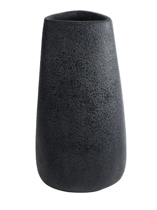 GloboStar Chloe Übertopf Polyester Schwarz mit Gestell 45x45x90εκ.
