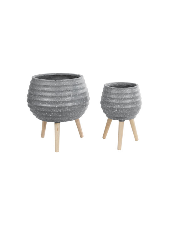 GloboStar Planter Polyester Gray with Stand