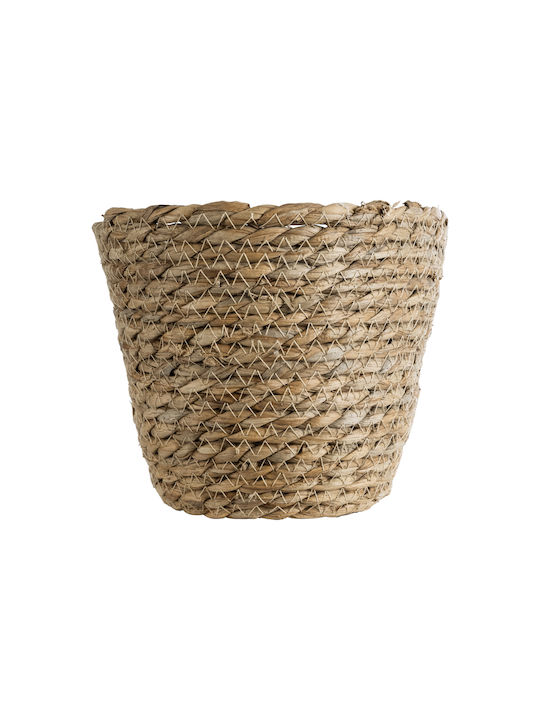 GloboStar Patmos Κασπώ Rattan Καφέ με Βάση 22x22x17εκ.