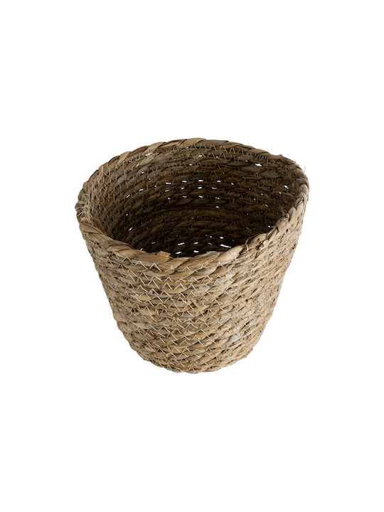 GloboStar Patmos Κασπώ Rattan Καφέ με Βάση 22x22x17εκ.