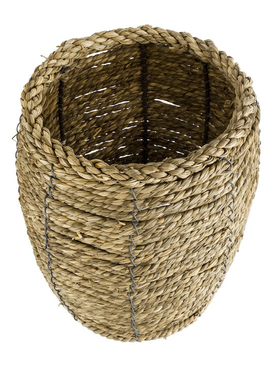 GloboStar THASSOS Übertopf Rattan Beige mit Gestell 18x18x24εκ.