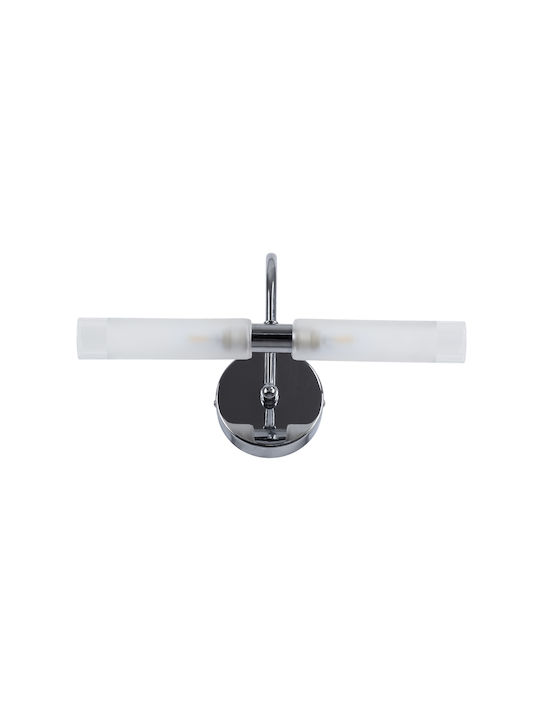 GloboStar Paola Modern Lamp Bathroom with Socket G9 Silver 31x15cm
