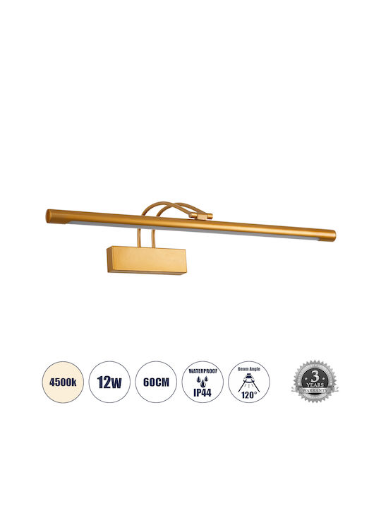 GloboStar Laura Modern Lamp Bathroom with Integrated LED and Natural White Light Copper 60x13cm