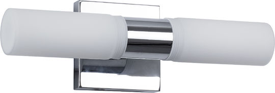 GloboStar Anais Modern Leuchte Badezimmer mit Fassung G9 Silber 34x11cm