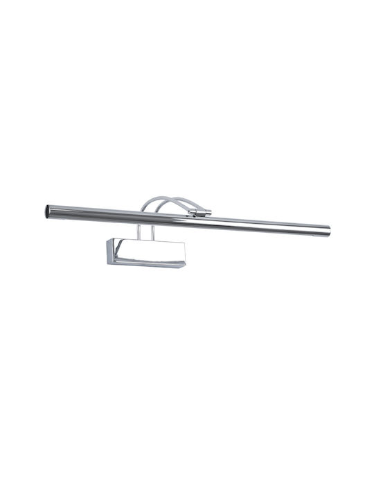 GloboStar Laura Modern Lamp Bathroom with Integrated LED and Natural White Light Silver 60x13cm