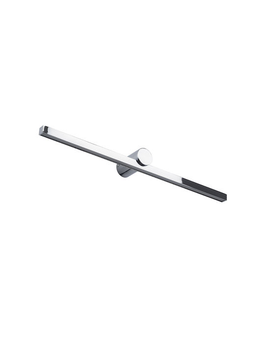 GloboStar Rosa Modern Lamp Bathroom with Integrated LED and Natural White Light Silver 15x7cm