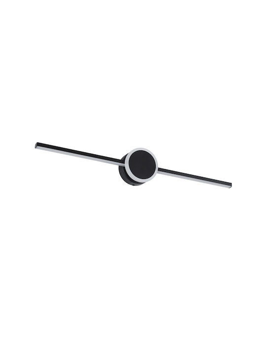 GloboStar Opal Modern Lamp Bathroom with Integrated LED and Natural White Light Black 60x10cm